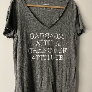 Gray graphic T-shirt from torrid size 0